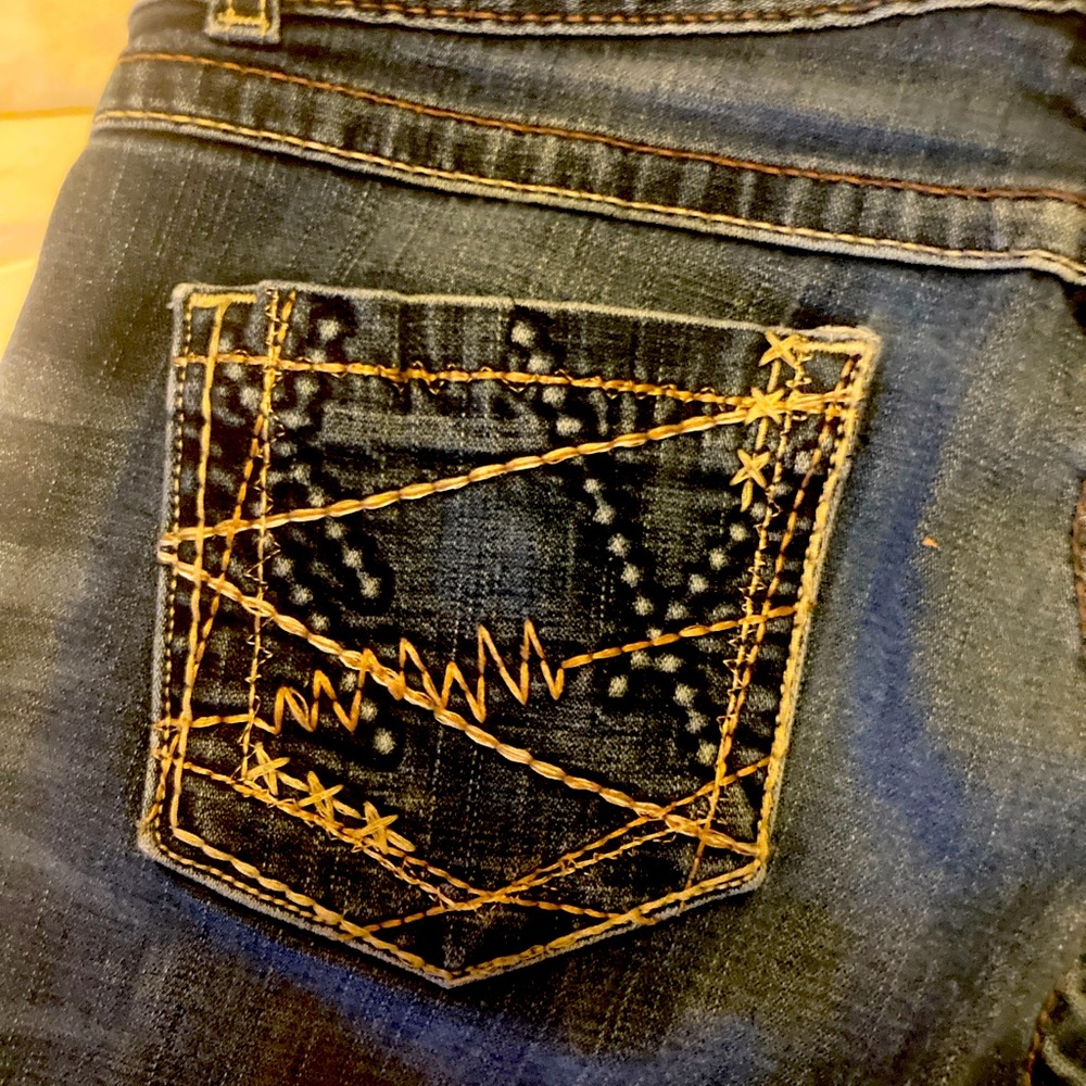 BKE Sabrina Dark Blue Flare Jeans - Picture 8 of 10